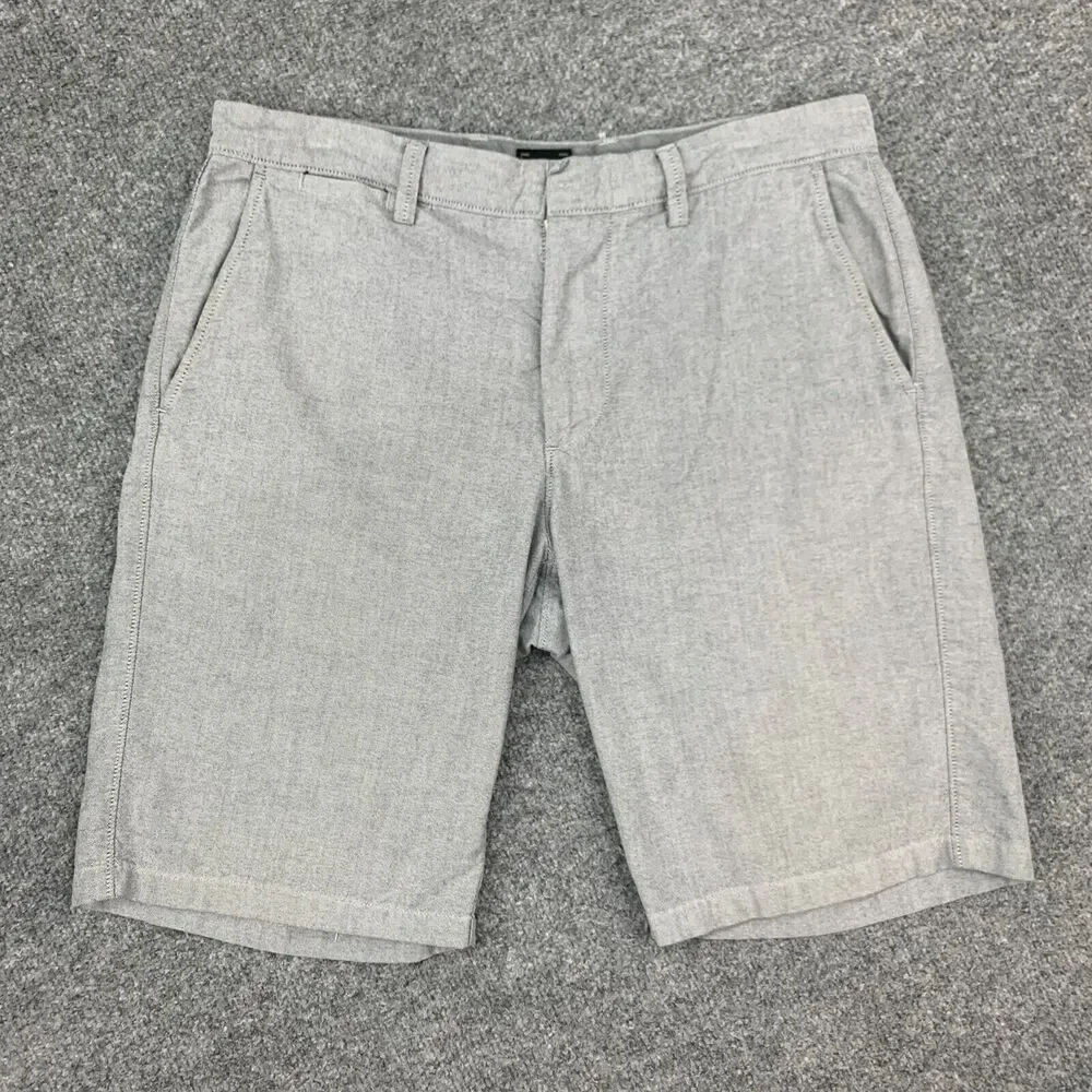 J Crew NY Shorts Mens 32 Gray Garment Dyed Chino 10.5